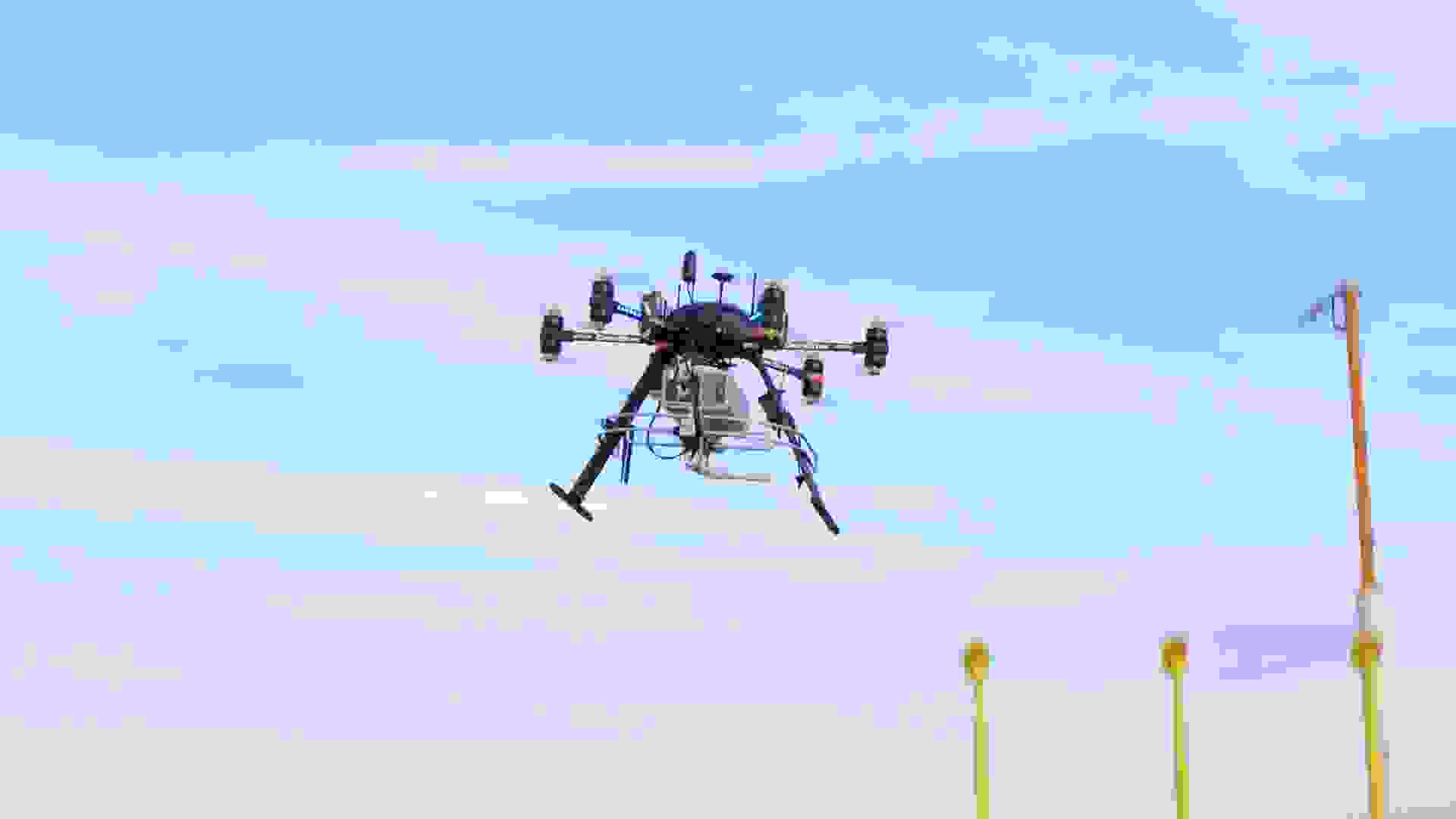 Testvluchten uitgevoerd op Brussels Airport met een nieuwe gespecialiseerde drone